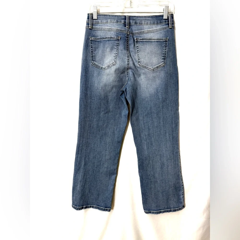 Sincerely Jules Cropped High Rise Straight Leg Distressed Jeans Size 5